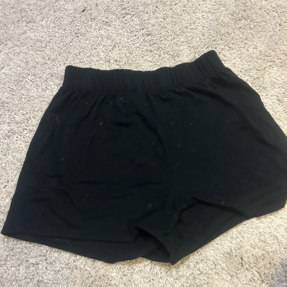 black shorts